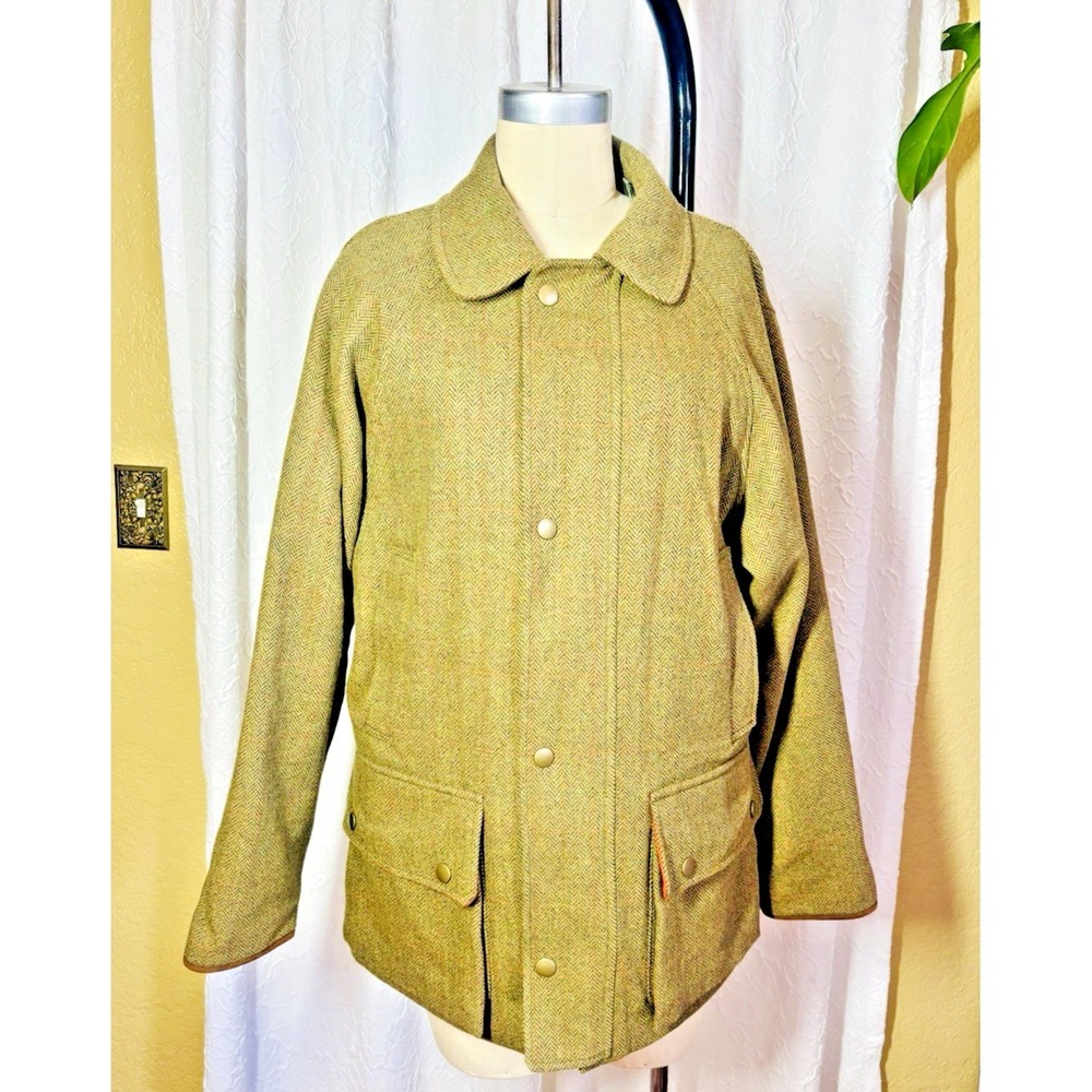 Paul Stuart Wool Tweed‎ Hunting Coat S 36/38 Chore Quilt Lined Made in England - Picture 2 of 16